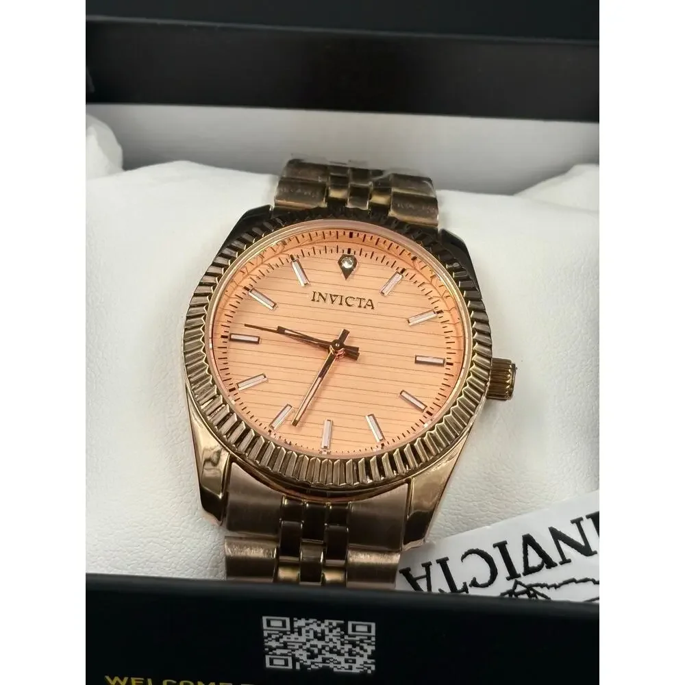 Invicta Celestial Somerset Men’s Watch 36mm Rose Gold Dial and Band New in Box